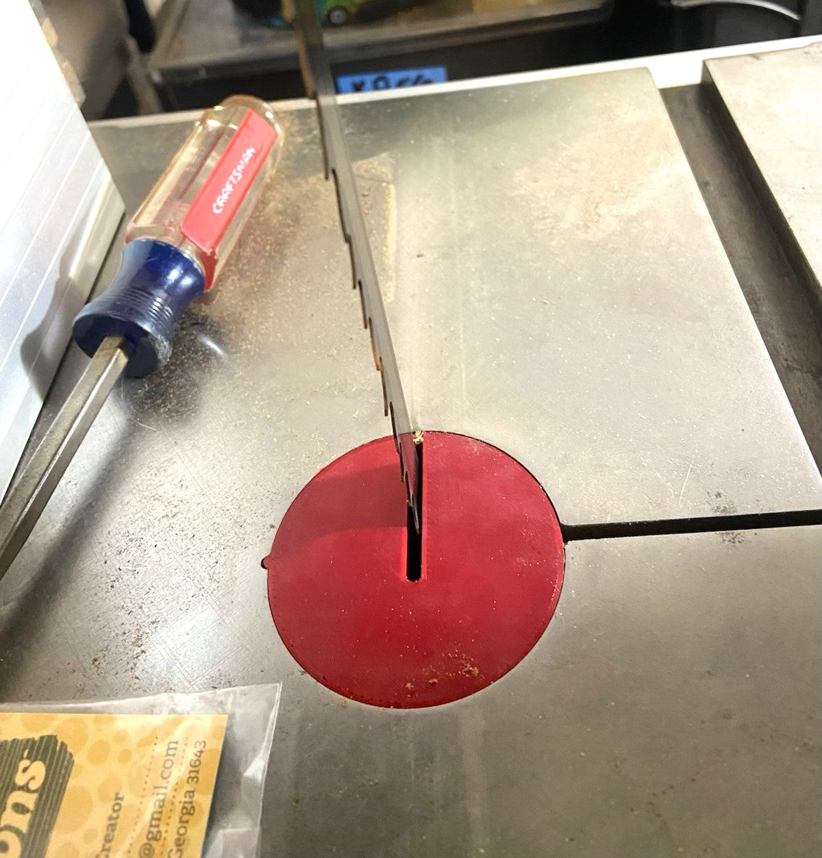 Delta 10 Band Saw Insert